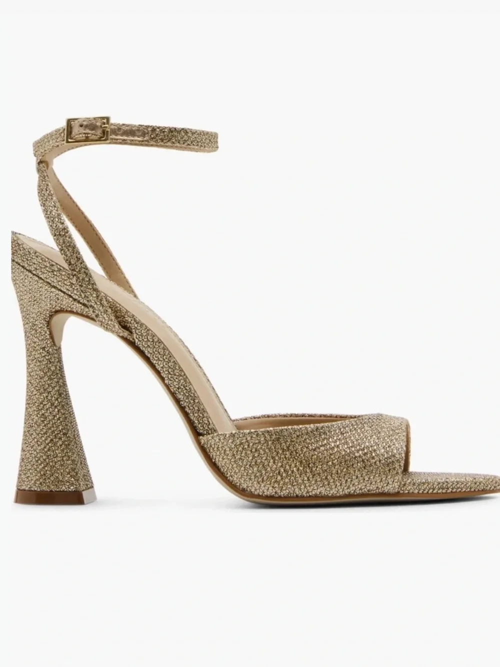 Steve Madden Women’s Beki Gold Glitter Ankle-Strap Sandals Sz 9.5 NWB